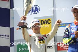 podium, Lance Stroll (CAN) Prema Powerteam Dallara F312 – Mercedes-Benz,  15.05.2016. FIA F3 European Championship 2016, Round 3, Race 3, Pau, France