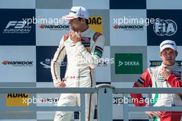 podium, Lance Stroll (CAN) Prema Powerteam Dallara F312 - Mercedes-Benz, Nick Cassidy (NZL) Prema Powerteam Dallara F312 - Mercedes-Benz,  25.06.2016. FIA F3 European Championship 2016, Round 5, Race 1, Norisring, Germany