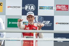 podium, rookies, Guanyu Zhou (CHN) Motopark Dallara F312 - Volkswagen,  25.06.2016. FIA F3 European Championship 2016, Round 5, Race 2, Norisring, Germany