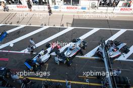 pit lane, Ben Barnicoat (GBR) HitechGP Dallara F312 - Mercedes-Benz, George Russell (GBR) HitechGP Dallara F312 - Mercedes-Benz, Nikita Mazepin (RUS) HitechGP Dallara F312 - Mercedes-Benz,  15.07.2016. FIA F3 European Championship 2016, Round 6, Qualifying, Zandvoort, Germany