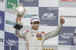 Podium, Lance Stroll (CAN) Prema Powerteam Dallara F312 - Mercedes-Benz, 11.09.2016. FIA F3 European Championship 2016, Round 8, Race 3, Nuerburgring, Germany