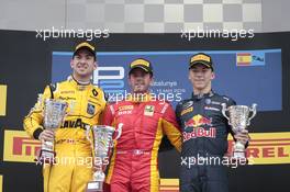 Race 1, 1st position  Norman Nato (FRA) Racing Engineering, 2nd position Nicolas Latifi (CAN) Dams and 3rd position Pierre Gasly (FRA) PREMA Racing 14.05.2016. GP2 Series, Rd 1, Barcelona, Spain, Saturday.