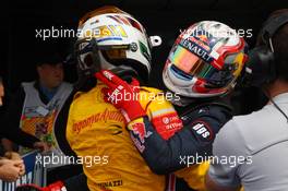 Race 1, Pierre Gasly (FRA) PREMA Racing and  2nd position Antonio Giovinazzi (ITA) PREMA Racing 09.07.2016. GP2 Series, Rd 5, Silverstone, England, Saturday.