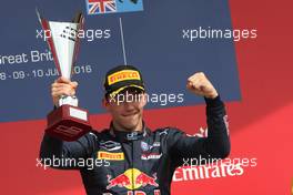 Race 1, Pierre Gasly (FRA) PREMA Racing race winner 09.07.2016. GP2 Series, Rd 5, Silverstone, England, Saturday.