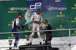 Race 1, 1st position Sergey Sirotkin (RUS) Art Grand Prix, 2nd position Luca Ghiotto (ITA) Trident and 3rd position Pierre Gasly (FRA) PREMA Racing 30.07.2016. GP2 Series, Rd 7, Hockenheim, Germany, Saturday.