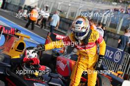 Race 1,  2nd position Antonio Giovinazzi (ITA) PREMA Racing and Pierre Gasly (FRA) PREMA Racing race winner 23.07.2016. GP2 Series, Rd 6, Budapest, Hungary, Saturday.