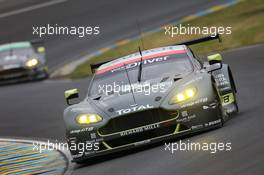 Aston Martin Racing, Aston Martin Vantage, Nicki Thiim, Marco Sorensen, Darren Turner. 05.06.2016. Le Mans 24 Hours Test Day, Le Mans, France.