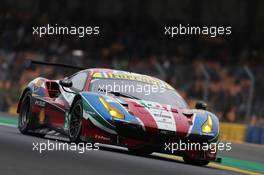 51, AF Corse, Ferrari 488 GTE, Gianmaria Bruni, James Calado, Alessandro Pier Guidi, 05.06.2016. Le Mans 24 Hours Test Day, Le Mans, France.