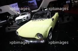 Ancient Fiat 124 Spider 01-02.03.2016. Geneva International Motor Show, Geneva, Switzerland. www.xpbimages.com, EMail: requests@xpbimages.com - copy of publication required for printed pictures. Every used picture is fee-liable. © Copyright: Photo4 / XPB Images