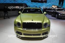 Bentley Mulsanne 01-02.03.2016. Geneva International Motor Show, Geneva, Switzerland. www.xpbimages.com, EMail: requests@xpbimages.com - copy of publication required for printed pictures. Every used picture is fee-liable. © Copyright: Photo4 / XPB Images