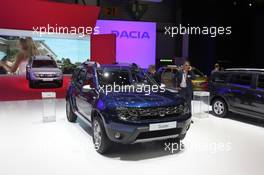 Dacia Stand 01-02.03.2016. Geneva International Motor Show, Geneva, Switzerland. www.xpbimages.com, EMail: requests@xpbimages.com - copy of publication required for printed pictures. Every used picture is fee-liable. © Copyright: Photo4 / XPB Images