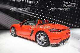 Porsche 118 Boxster S 01-02.03.2016. Geneva International Motor Show, Geneva, Switzerland. www.xpbimages.com, EMail: requests@xpbimages.com - copy of publication required for printed pictures. Every used picture is fee-liable. © Copyright: Photo4 / XPB Images