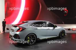 Honda Civic Hatchback Prototype 01-02.03.2016. Geneva International Motor Show, Geneva, Switzerland. www.xpbimages.com, EMail: requests@xpbimages.com - copy of publication required for printed pictures. Every used picture is fee-liable. © Copyright: Photo4 / XPB Images