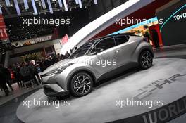 Toyota CH-R 01-02.03.2016. Geneva International Motor Show, Geneva, Switzerland. www.xpbimages.com, EMail: requests@xpbimages.com - copy of publication required for printed pictures. Every used picture is fee-liable. © Copyright: Photo4 / XPB Images