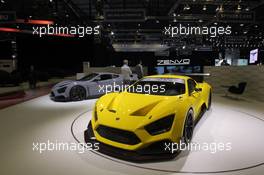 Zenvo motor Stand 01-02.03.2016. Geneva International Motor Show, Geneva, Switzerland. www.xpbimages.com, EMail: requests@xpbimages.com - copy of publication required for printed pictures. Every used picture is fee-liable. © Copyright: Photo4 / XPB Images