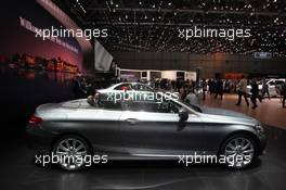 Mercedes C Class Cabrio 01-02.03.2016. Geneva International Motor Show, Geneva, Switzerland. www.xpbimages.com, EMail: requests@xpbimages.com - copy of publication required for printed pictures. Every used picture is fee-liable. © Copyright: Photo4 / XPB Images