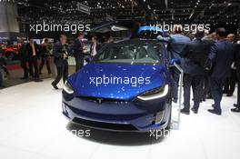 Tesla ModelX 01-02.03.2016. Geneva International Motor Show, Geneva, Switzerland. www.xpbimages.com, EMail: requests@xpbimages.com - copy of publication required for printed pictures. Every used picture is fee-liable. © Copyright: Photo4 / XPB Images
