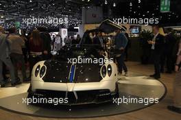 Pagani Huayra 01-02.03.2016. Geneva International Motor Show, Geneva, Switzerland. www.xpbimages.com, EMail: requests@xpbimages.com - copy of publication required for printed pictures. Every used picture is fee-liable. © Copyright: Photo4 / XPB Images