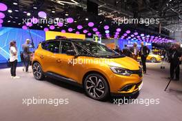 Renault Scenic 01-02.03.2016. Geneva International Motor Show, Geneva, Switzerland. www.xpbimages.com, EMail: requests@xpbimages.com - copy of publication required for printed pictures. Every used picture is fee-liable. © Copyright: Photo4 / XPB Images