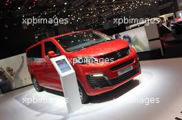 Peugeot Traveller 01-02.03.2016. Geneva International Motor Show, Geneva, Switzerland. www.xpbimages.com, EMail: requests@xpbimages.com - copy of publication required for printed pictures. Every used picture is fee-liable. © Copyright: Photo4 / XPB Images