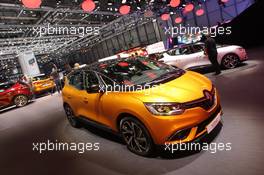 Renault Scenic 01-02.03.2016. Geneva International Motor Show, Geneva, Switzerland. www.xpbimages.com, EMail: requests@xpbimages.com - copy of publication required for printed pictures. Every used picture is fee-liable. © Copyright: Photo4 / XPB Images