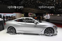 Infiniti Q60 01-02.03.2016. Geneva International Motor Show, Geneva, Switzerland. www.xpbimages.com, EMail: requests@xpbimages.com - copy of publication required for printed pictures. Every used picture is fee-liable. © Copyright: Photo4 / XPB Images