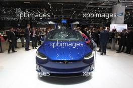 Tesla ModelX 01-02.03.2016. Geneva International Motor Show, Geneva, Switzerland. www.xpbimages.com, EMail: requests@xpbimages.com - copy of publication required for printed pictures. Every used picture is fee-liable. © Copyright: Photo4 / XPB Images