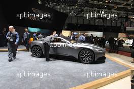 Aston Martin  DB11 01-02.03.2016. Geneva International Motor Show, Geneva, Switzerland. www.xpbimages.com, EMail: requests@xpbimages.com - copy of publication required for printed pictures. Every used picture is fee-liable. © Copyright: Photo4 / XPB Images