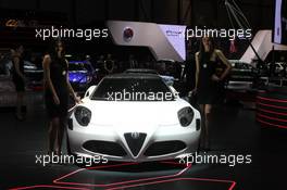 Alfa Romeo 4c 01-02.03.2016. Geneva International Motor Show, Geneva, Switzerland. www.xpbimages.com, EMail: requests@xpbimages.com - copy of publication required for printed pictures. Every used picture is fee-liable. © Copyright: Photo4 / XPB Images