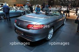 Mercedes C Class Cabrio 01-02.03.2016. Geneva International Motor Show, Geneva, Switzerland. www.xpbimages.com, EMail: requests@xpbimages.com - copy of publication required for printed pictures. Every used picture is fee-liable. © Copyright: Photo4 / XPB Images