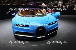 Bugatti Chiron 01-02.03.2016. Geneva International Motor Show, Geneva, Switzerland. www.xpbimages.com, EMail: requests@xpbimages.com - copy of publication required for printed pictures. Every used picture is fee-liable. © Copyright: Photo4 / XPB Images