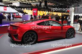 Honda NSX 01-02.03.2016. Geneva International Motor Show, Geneva, Switzerland. www.xpbimages.com, EMail: requests@xpbimages.com - copy of publication required for printed pictures. Every used picture is fee-liable. © Copyright: Photo4 / XPB Images