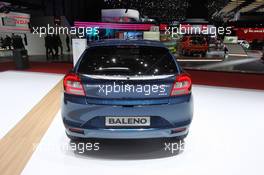 Suzuki Baleno 01-02.03.2016. Geneva International Motor Show, Geneva, Switzerland. www.xpbimages.com, EMail: requests@xpbimages.com - copy of publication required for printed pictures. Every used picture is fee-liable. © Copyright: Photo4 / XPB Images