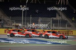 Race 1, Pepe Oriola (ESP) SEAT Leon, Team Craft-Bamboo LUKOIL, Sergey Afanasyev (RUS) SEAT Leon, Team Craft-Bamboo LUKOIL  and James Nash (GBR) Seat Leon Team Craft-Bamboo LUKOIL 02.04.2016. TCR International Series, Rd 1, Sakhir, Bahrain, Saturday.