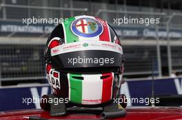 The helmet of Petr FulÃ­n (CZE) Alfa Romeo Giulietta TCR, Mulsanne Racing 27.08.2016. TCR International Series, Rd 8, Buriram, Thailand, Saturday.