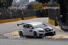 Loris Hezemans (NED) SEAT Leon Cup Racer, Target Competition 16.09.2016. TCR International Series, Rd 9, Marina Bay Street Circuit, Singapore, Friday.