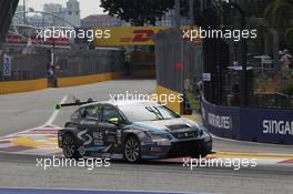 Dusan Borkovic (SRB) Seat Leon, B3 Racing Team Hungary 16.09.2016. TCR International Series, Rd 9, Marina Bay Street Circuit, Singapore, Friday.