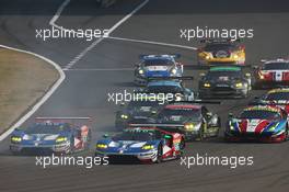 (L to R): Andy Priaulx (GBR) / Harry Tincknell (GBR) #67 Ford Chip Ganassi Team UK Ford GT and Stefan Mucke (GER) / Oliver Pla (FRA) #66 Ford Chip Ganassi Team UK Ford GT. 06.11.2016. FIA World Endurance Championship, Round 8, Six Hours of Shanghai, Shanghai, China, Sunday.