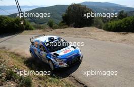 Stephane Sarrazin (FRA) Jacques Julien Renucci (FRA) Hyundai i20 R5 29.09-02.10.2016 FIA World Rally Championship 2016, Rd 10, Rally Tour De Corse, Ajaccio, Trier, France