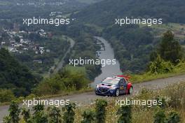 JOSE A. SUAREZ MIRANDA (ESP) - CANDIDO CARRERA (ESP) PEUGEOT 208T16, PEUGEOT RALLY ACADEMY 18-24.08.2016 FIA World Rally Championship 2016, Rd 9, Rally Deutschland, Trier, Germany