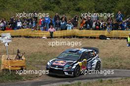 Andreas Mikkelsen (NOR) Anders Jaeger (NOR), VW Polo WRC, Volswagen Motosport 18-24.08.2016 FIA World Rally Championship 2016, Rd 9, Rally Deutschland, Trier, Germany