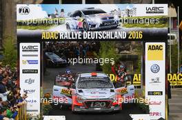 Dani Sordo (ESP) Marc Marti (ESP), Hyundai i20 WRC, Hyudai Motorsport 2nd place 18-24.08.2016 FIA World Rally Championship 2016, Rd 9, Rally Deutschland, Trier, Germany