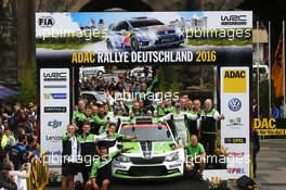 Esapekka Lappi (FIN) Janne Ferm (FIN), Skoda Fabia R5 WRC2 winners 18-24.08.2016 FIA World Rally Championship 2016, Rd 9, Rally Deutschland, Trier, Germany