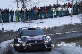 Jari-Matti Latvala,  Miikka Anttila (Volkswagen Polo WRC #2, Volkswagen Motorsport) 01.08-10.12.2017 FIA World Rally Championship 2016, Rd 1, Rally Monte Carlo, Monte Carlo, Monaco