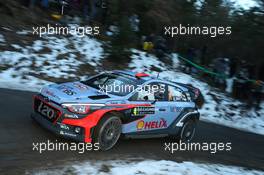 Dani Sordo (ESP) Marc Marti (ES), Hyundai I20 WRC, Hyundai Motorsport 01.08-10.12.2017 FIA World Rally Championship 2016, Rd 1, Rally Monte Carlo, Monte Carlo, Monaco