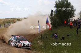 Nicolas Fuchs (PER) Fernando Mussano (ARG), Skoda Fabia R5 30.06-03.07.2016. World Rally Championship, Rd 7, Rally Poland, Mikolajki, Poland.