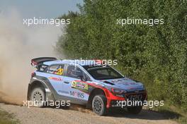 Dani Sordo (ESP)-Marc Marti (ESP), Hyundai New i20 WRC, Hyundai Motorsport 30.06-03.07.2016. World Rally Championship, Rd 7, Rally Poland, Mikolajki, Poland.