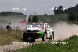 Armin Kremer (DEU) - Pimir Winklhofer (DEU) Skoda Fabia R5, Brr Baumschlager Rallye & Racing Team 30.06-03.07.2016. World Rally Championship, Rd 7, Rally Poland, Mikolajki, Poland.