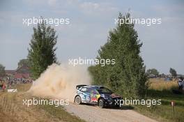 Jari-Matti Latvala (FIN) Miikka Anttila (FIN), VW Polo WRC, Volkswagen Motorsport 30.06-03.07.2016. World Rally Championship, Rd 7, Rally Poland, Mikolajki, Poland.
