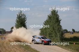 Dani Sordo (ESP) Marc Marti (ESP), Hyundai i20 WRC, Hyudai Motorsport 30.06-03.07.2016. World Rally Championship, Rd 7, Rally Poland, Mikolajki, Poland.